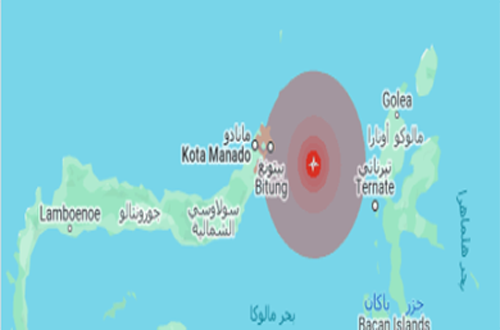 زلزال عنيف بقوة 5.6 درجة يضرب غرب إندونيسيا